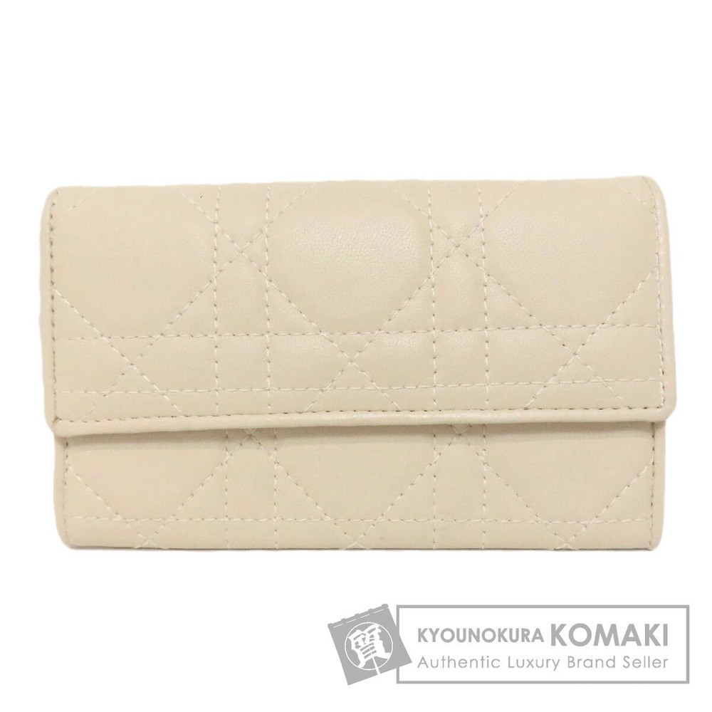 Christian Dior Cannage Key Case Wallet Calfskin